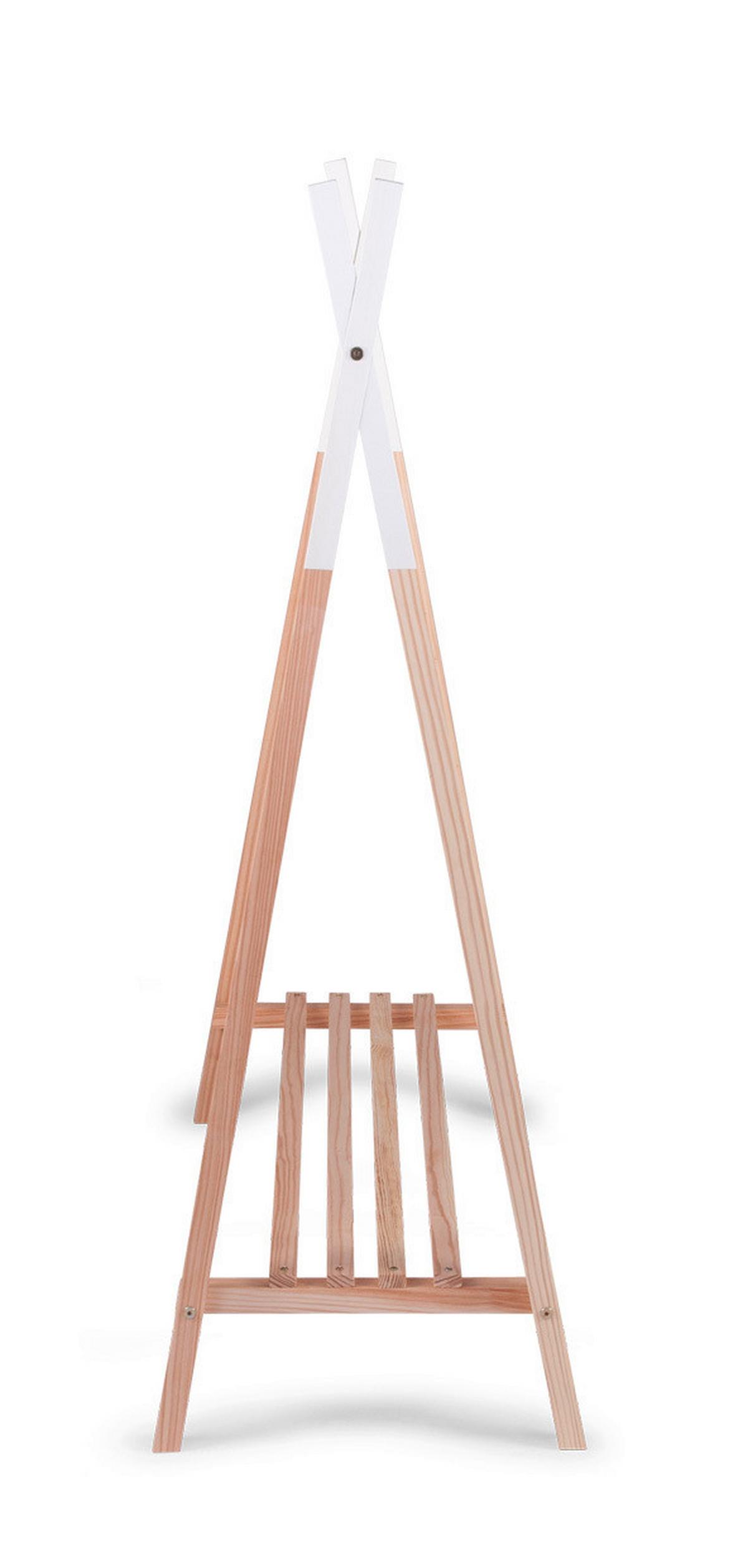 Kindergarderobe, Clstipi Buche, Massiv, B: 137 cm - Wengefarben/Weiß, Basics, Holz (137/107/48cm) - Childhome