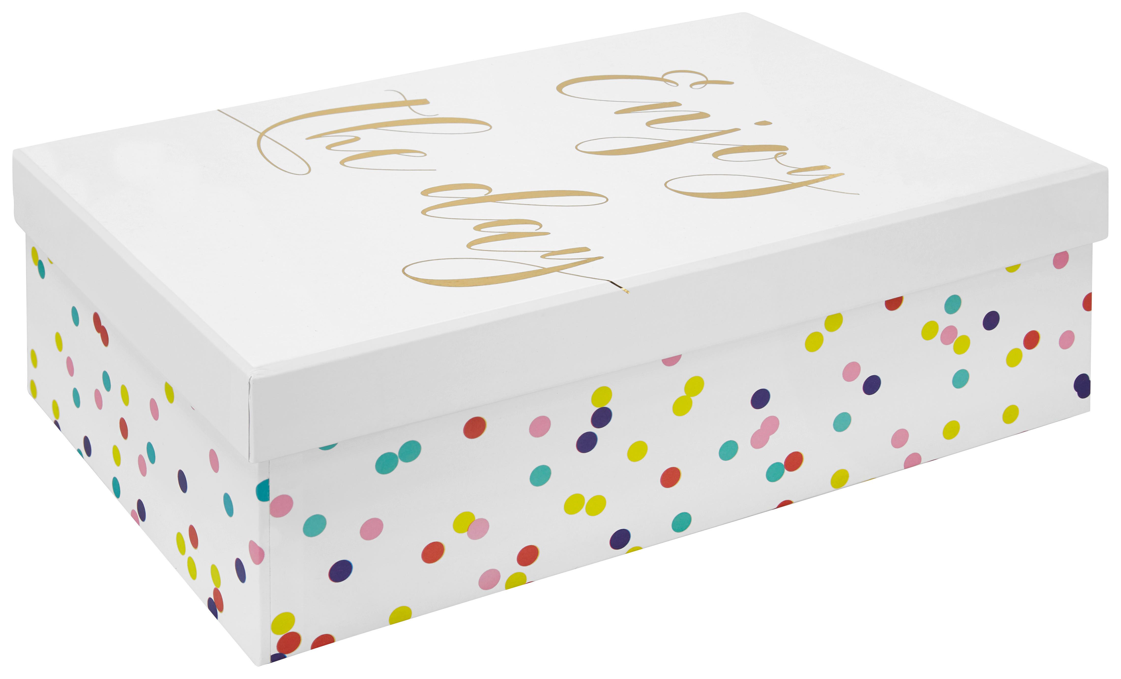 Geschenkbox Dreams Weiß - bílá/vícebarevná, karton (28/18/9cm) - Modern Living