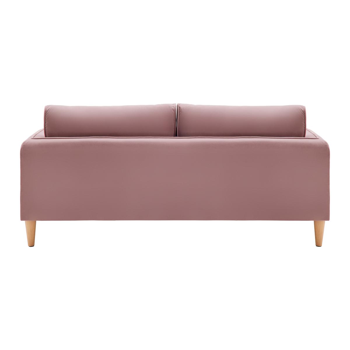 Pohovka LIVIA růžová - růžová/přírodní barvy, Moderní, dřevo/textil (176/78/76cm) - Bessagi Home