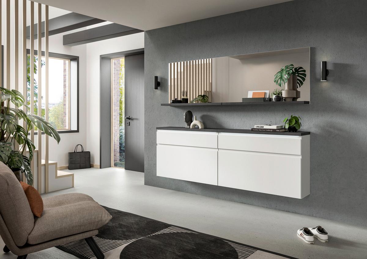 Wandspiegel Shoelove Grau B: 95cm - Grau, MODERN (95/59/18cm)