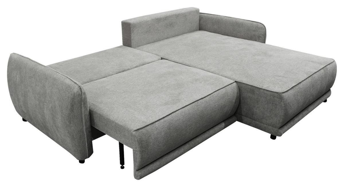 Ecksofa Fresh Grau 264x195 cm - Beige/Schwarz, Design, Textil (264/195cm) - MID.YOU