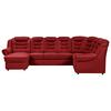 Wohnlandschaft Boston Rot Lederlook - Rot/Schwarz, KONVENTIONELL, Textil (165/333/216cm) - Livetastic