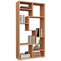 Regál Lanisa, barvy buku - šedá/barvy buku, Moderní, kompozitní dřevo/plast (58/116/20cm) - MID.YOU