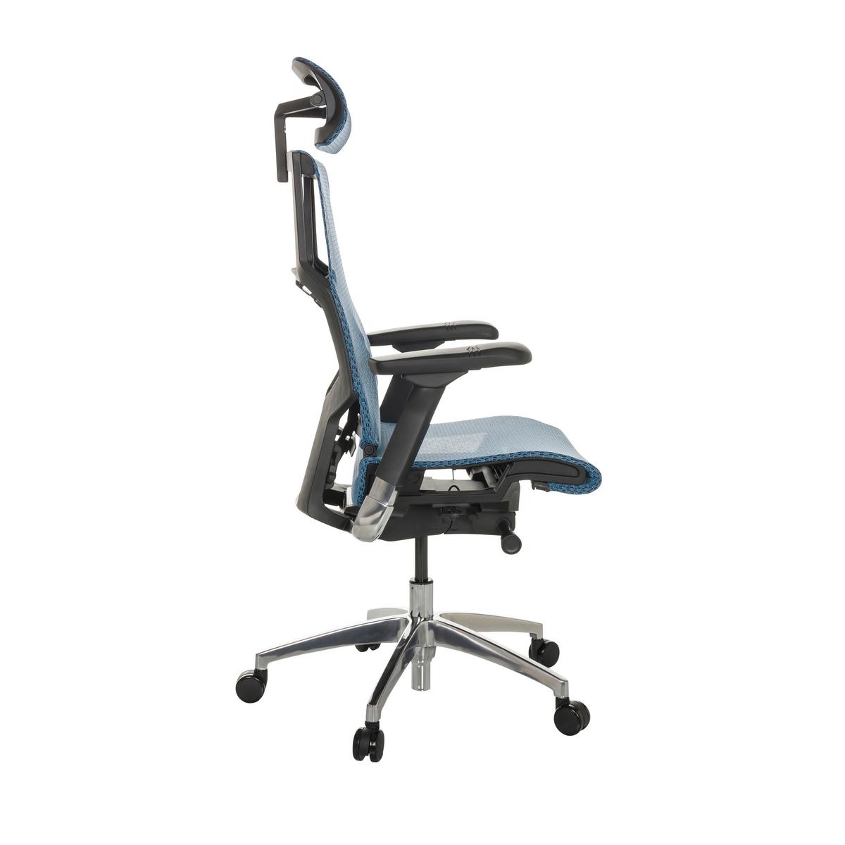 Drehstuhl Dynafit Ii - Blau/Silberfarben, Basics, Kunststoff/Textil (67/119-135/60cm) - MID.YOU