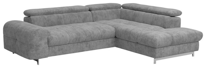 Livetastic Ecksofa mit Schlaffunktion und Bettkasten Cloud Grau