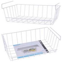 Regaleinhängekorb Caruso Metall Weiß 40x14x27 cm - Weiß, Basics, Metall (40/14/27cm)