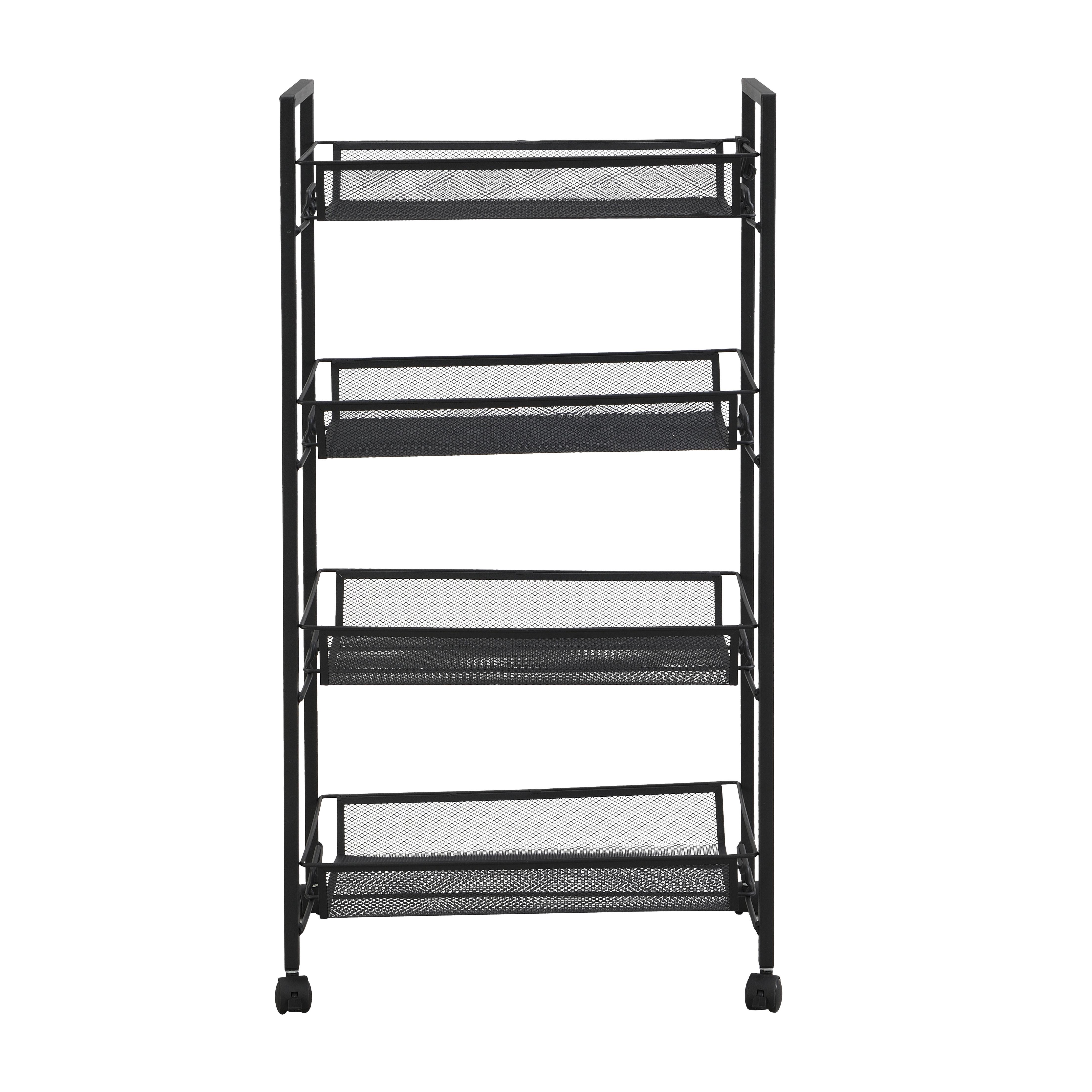 Allzweckwagen Silvia 2 - Schwarz, MODERN, Kunststoff/Metall (44/84/26cm)