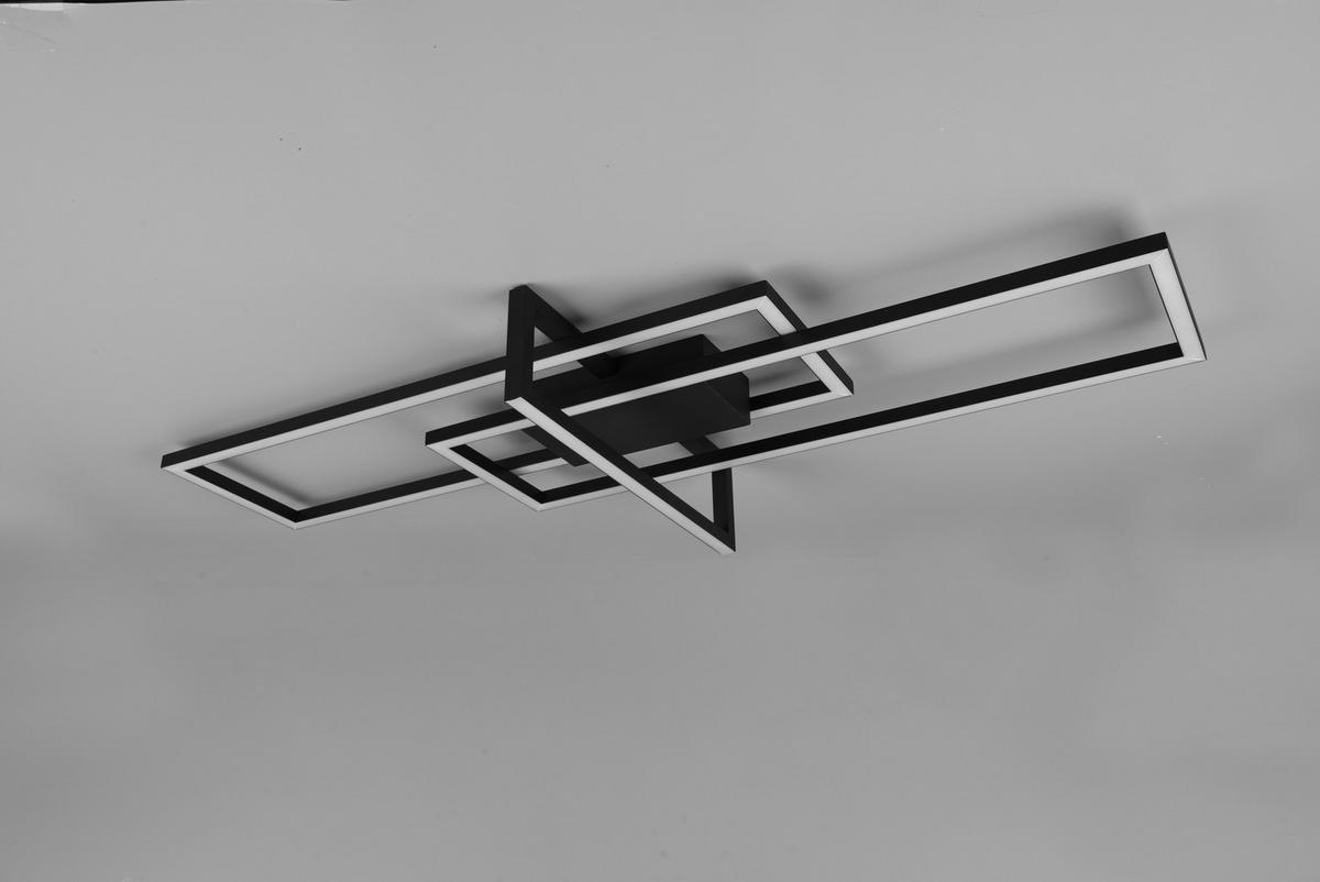 Led-deckenleuchte Salinas L: 100 Cm, Dimmbar - Schwarz, Design, Metall (100/11,5/40cm) - Trio Leuchten