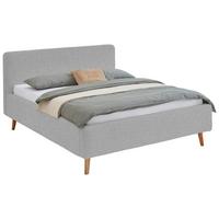 Polsterbett Mattis Abriamo Grau 180x200cm - Eichefarben/Birkefarben, Design, Holz/Textil (180/200cm) - MID.YOU