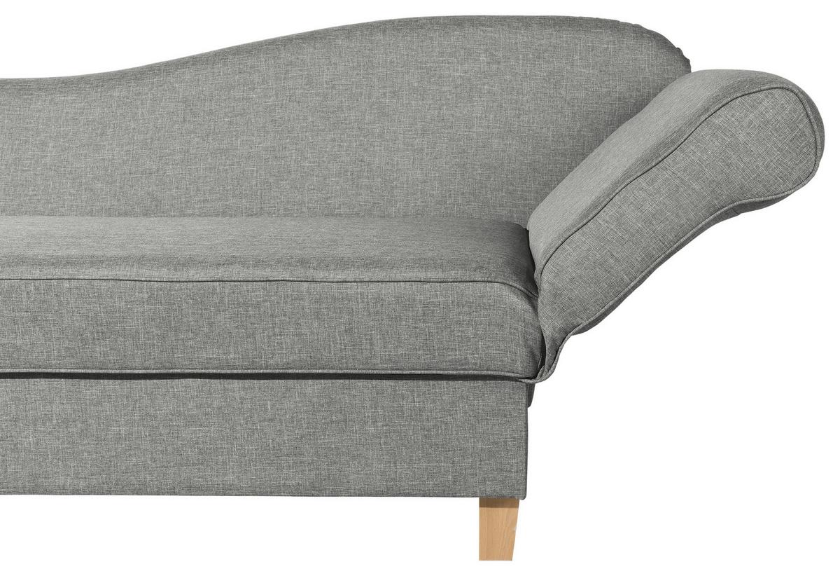 Recamiere Selma Hellgrau Recht S mit Bettksten+schlaffunktion - Buchefarben/Hellgrau, Design, Textil (190/88/82cm) - Max Winzer
