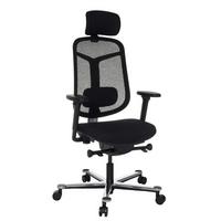 Drehstuhl Bicolore High Schwarz B: 66 cm - Silberfarben/Schwarz, MODERN, Kunststoff/Textil (66/118 - 136/60cm) - MID.YOU