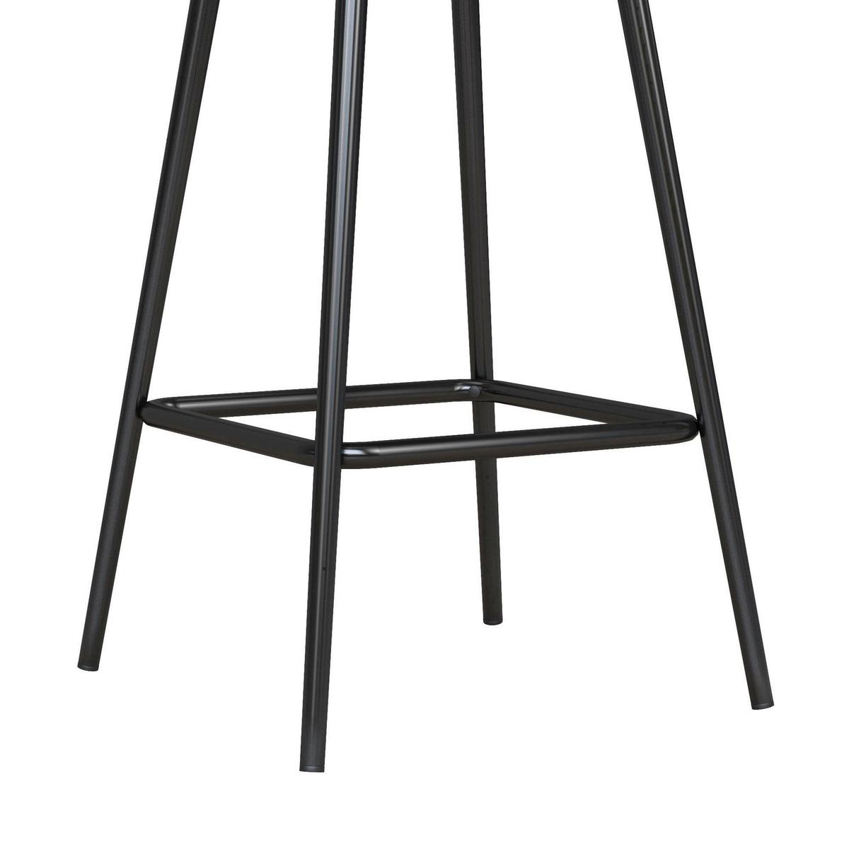 Barhocker Calvin Grün B: 45cm - Schwarz/Grün, Design, Textil/Metall (45/84/40cm) - MID.YOU