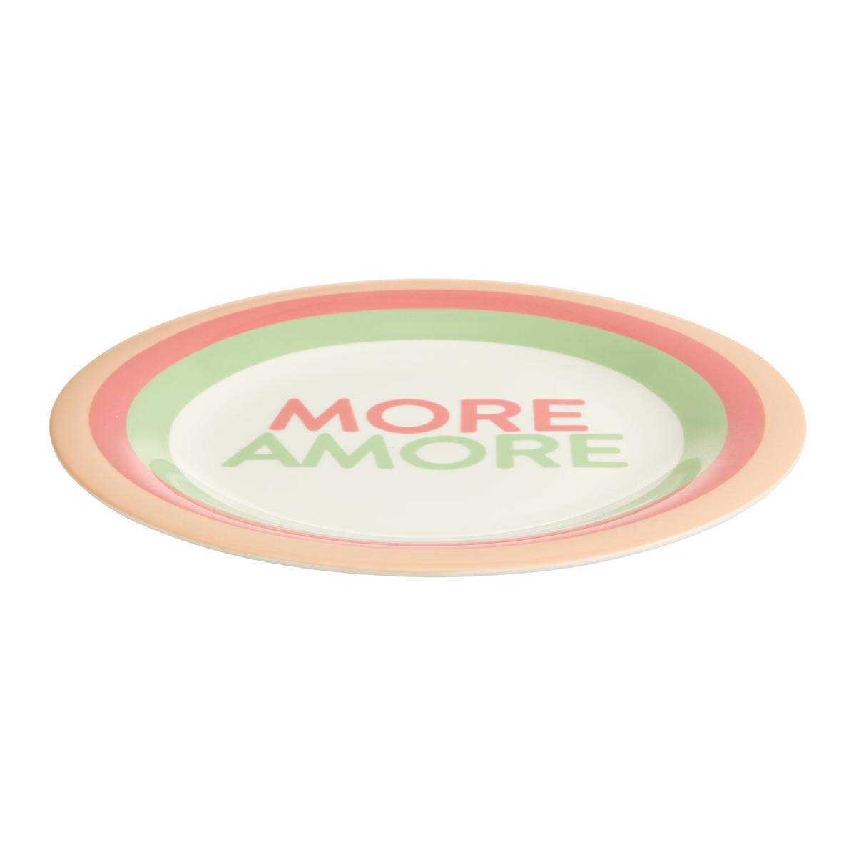 Mělký talíř CANDY COLORS - bílá/světle zelená, Moderní, keramika (27/2,4cm) - Mömax