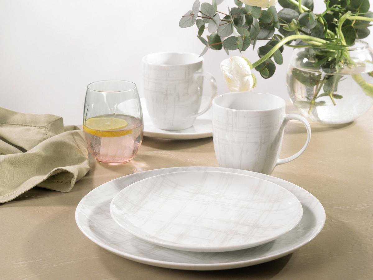 Kombiservice Home Porzellan 4 Personen Geschirr Set - Multicolor/Weiß, Basics, Keramik - Creatable