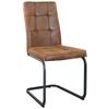 Esszimmerstuhl Radal Braun - Schwarz/Braun, MODERN, Textil/Metall (43/92/56cm) - MID.YOU