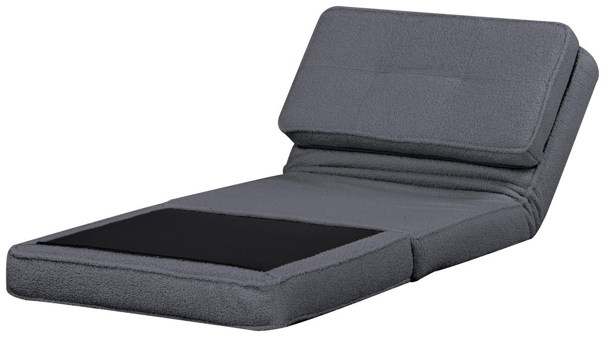 Schlafsofa Luc Grau 74x61,5x80 cm - Grau, MODERN, Textil (74/61,5/80cm) - MID.YOU