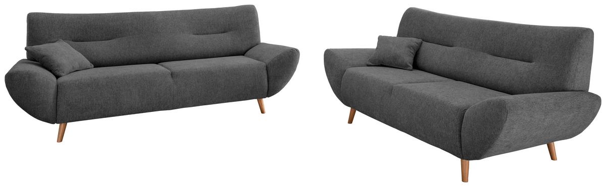 3-sitzer-sofa Drago Anthrazit S: 205/90 Cm - Wildeiche/Anthrazit, MODERN, Holz/Textil (205/81/90cm) - MID.YOU