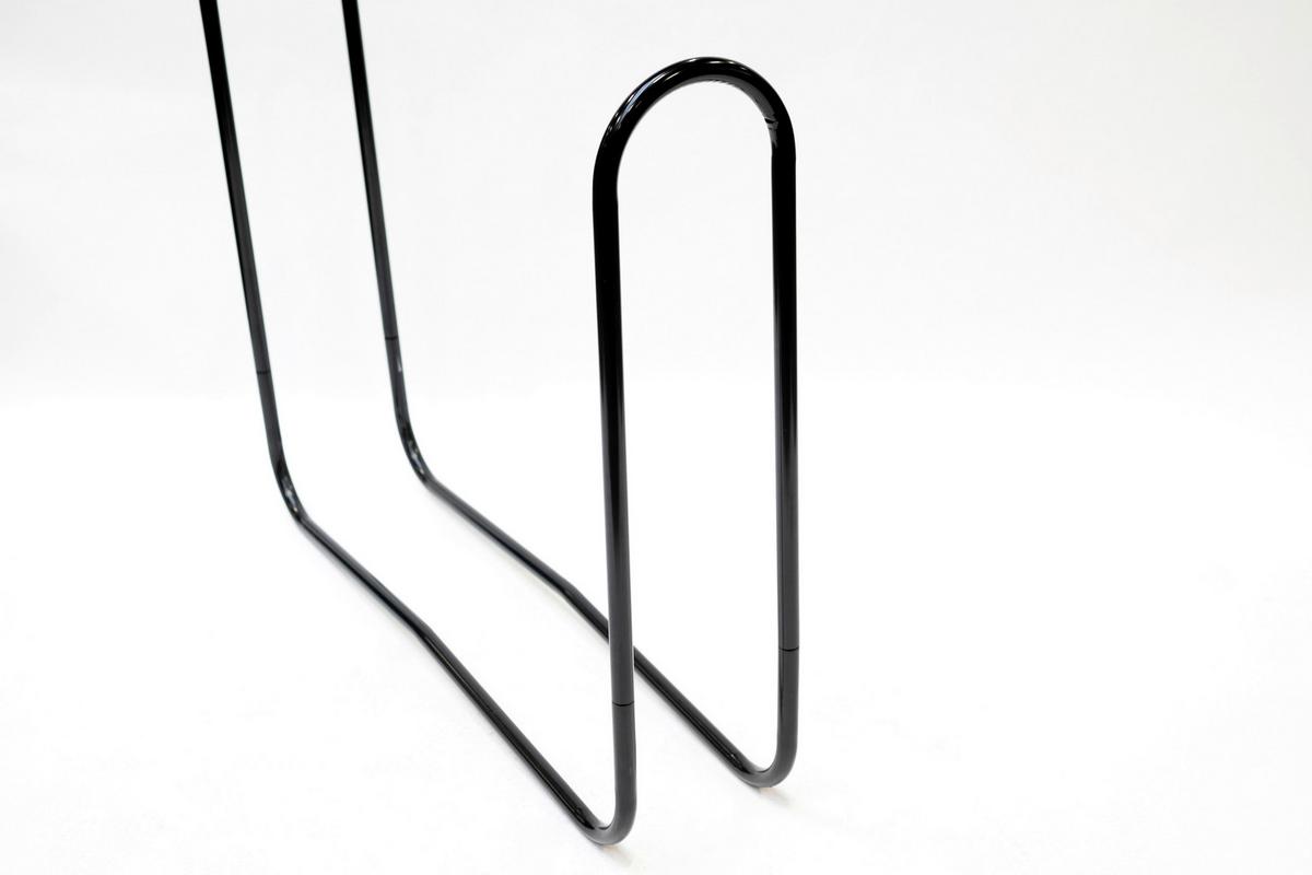Regál na drevo 122cm - čierna, Basics, kov (122/103/25cm)
