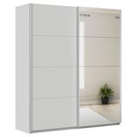 Schwebetürenschrank + Spiegel B: 181cm Feldkirch Seidengrau - Silberfarben/Hellgrau, MODERN, Holzwerkstoff (181/210/62cm)