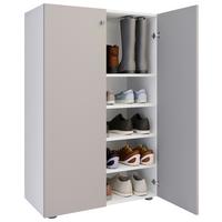 SCHUHSCHRANK Lona Grau Weiß - Schwarz/Weiß, Design, Holzwerkstoff (70/110/39cm) - MID.YOU