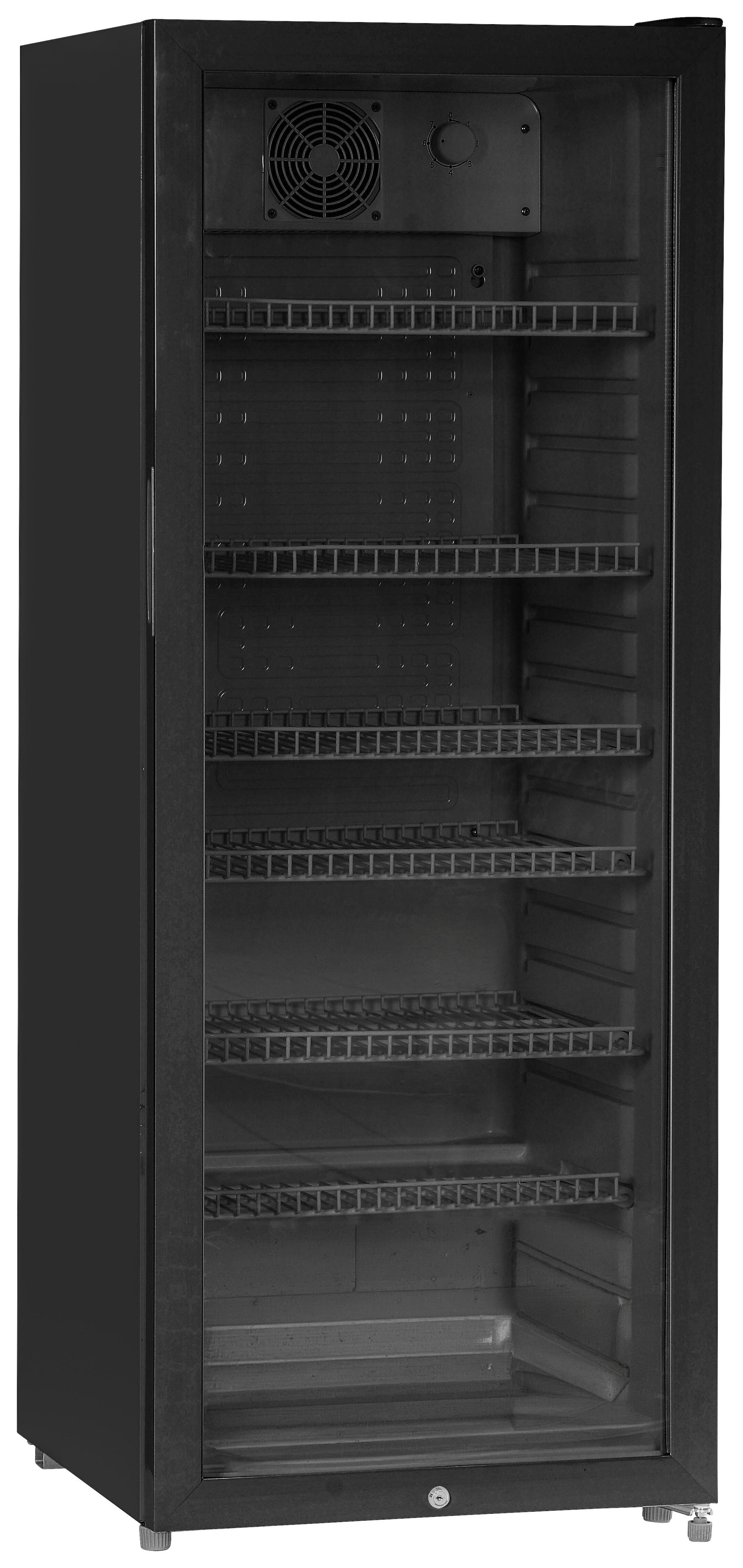 GETRÄNKEKÜHLSCHRANK KSG 237 SW GETRÄNKEKÜHLER - Schwarz, Basics, Glas/Kunststoff (54.5/140.5/56.5cm) - Silva Schneider