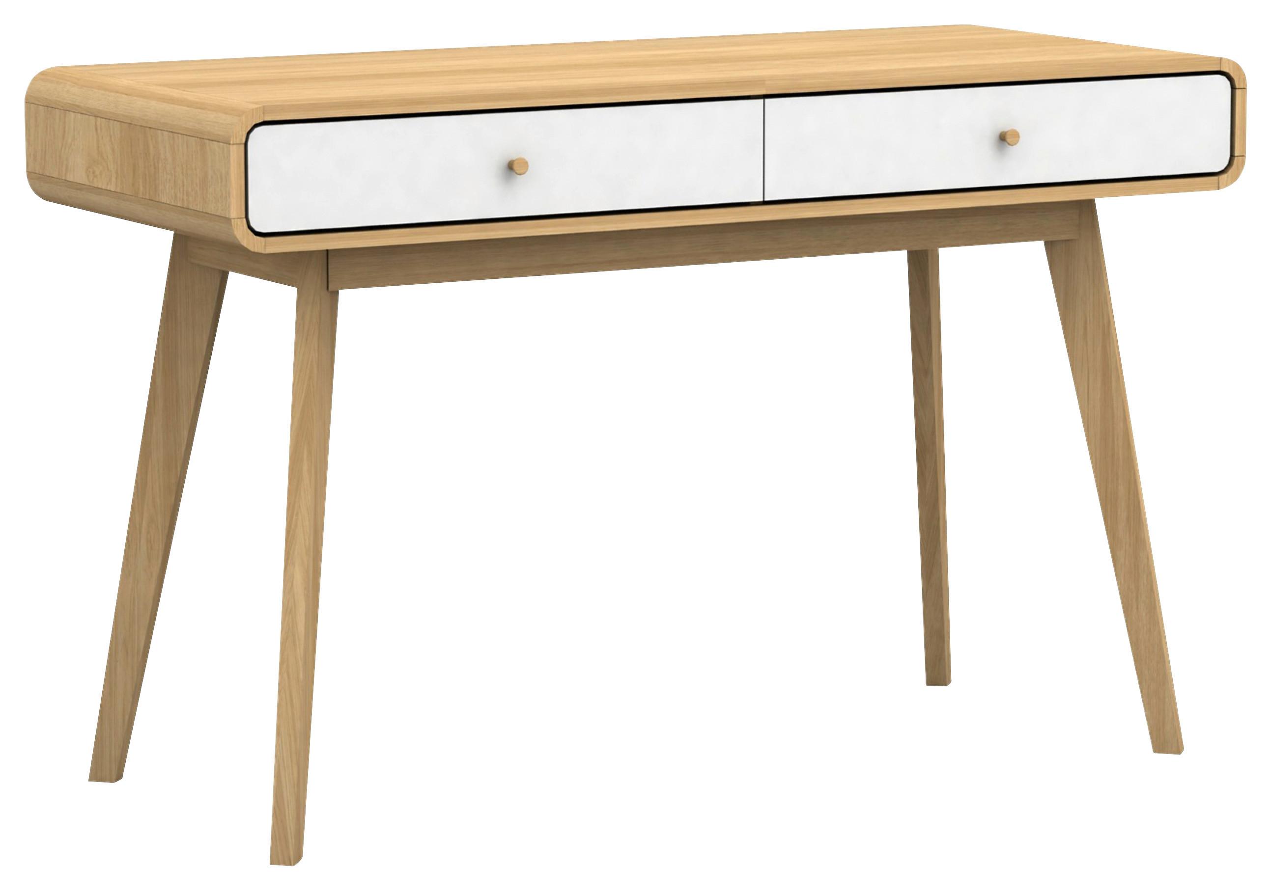 Schreibtisch Cassie Weiß/Eichefarben L: 120cm