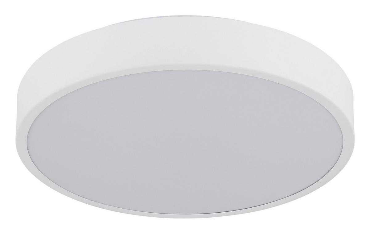 Led-deckenleuchte 12398-18w Nielsen - Opal/Weiß, Basics, Kunststoff/Metall (33,2/7cm) - Globo