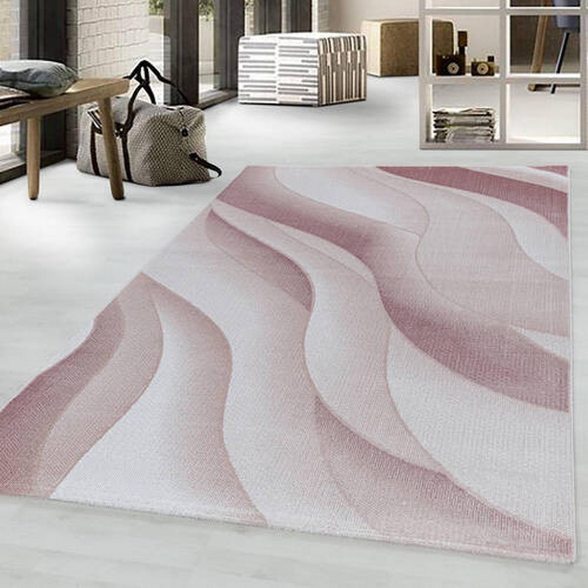 Webteppich Pink Naturfaser Costa 80x150 Cm - Pink, Design, Textil (80/150cm)