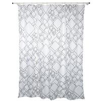 Duschvorhang in Weiß Textil/Mischgewebe - Weiß, Basics, Textil (180/200cm) - Spirella