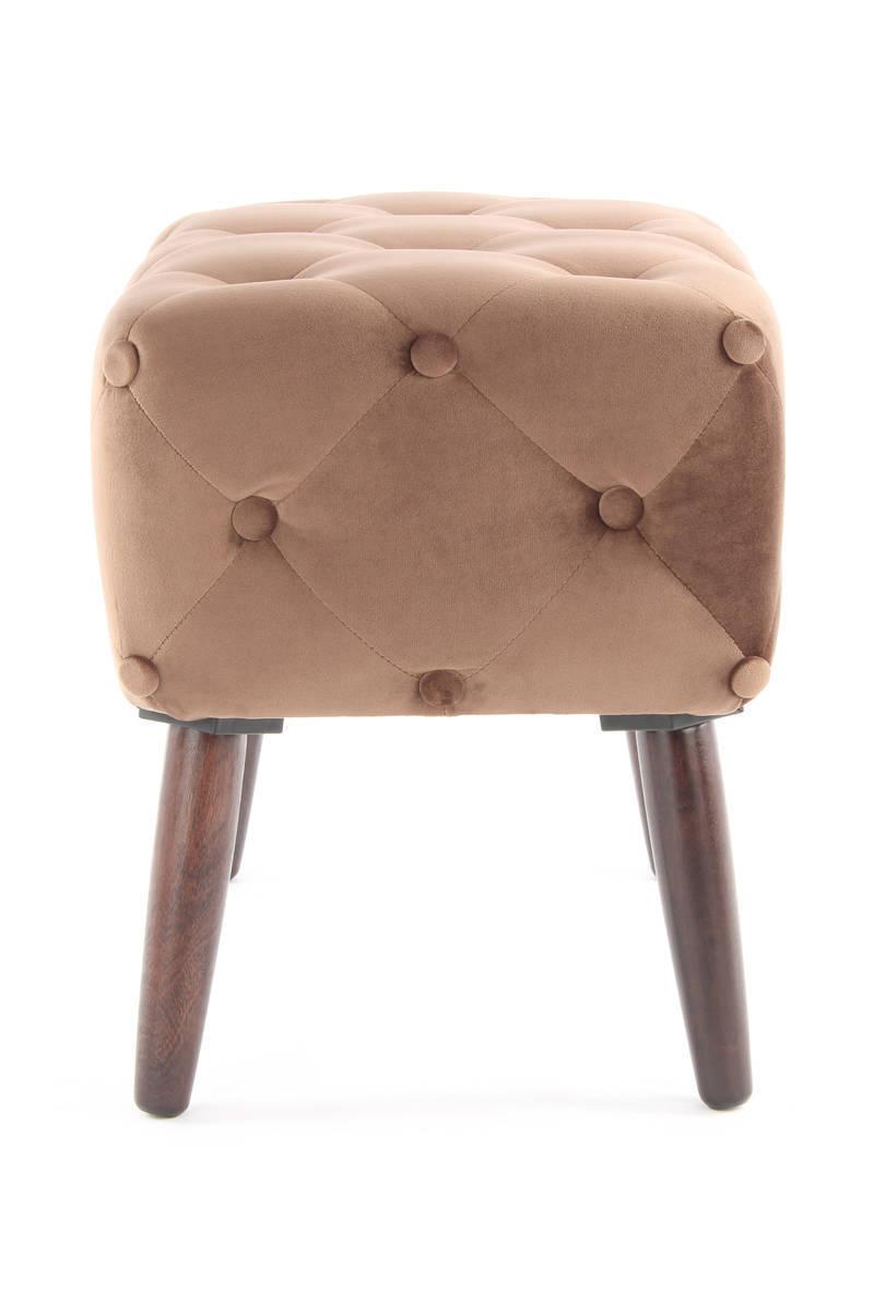 Hocker mit Samtbezug