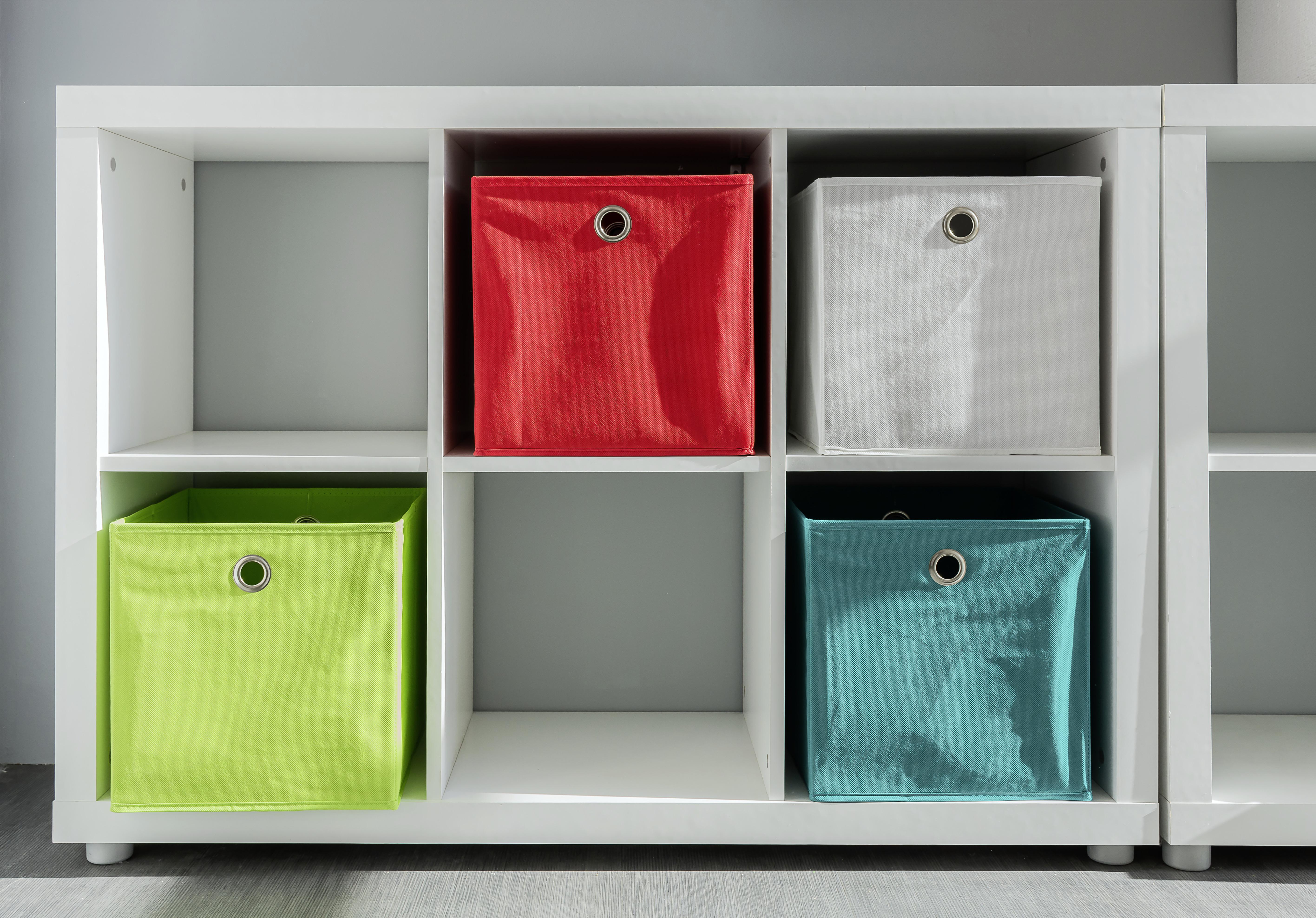 Skladací Box Fibi -Ext- - tyrkysová, Moderný, kartón/kov (30/30/30cm) - Modern Living