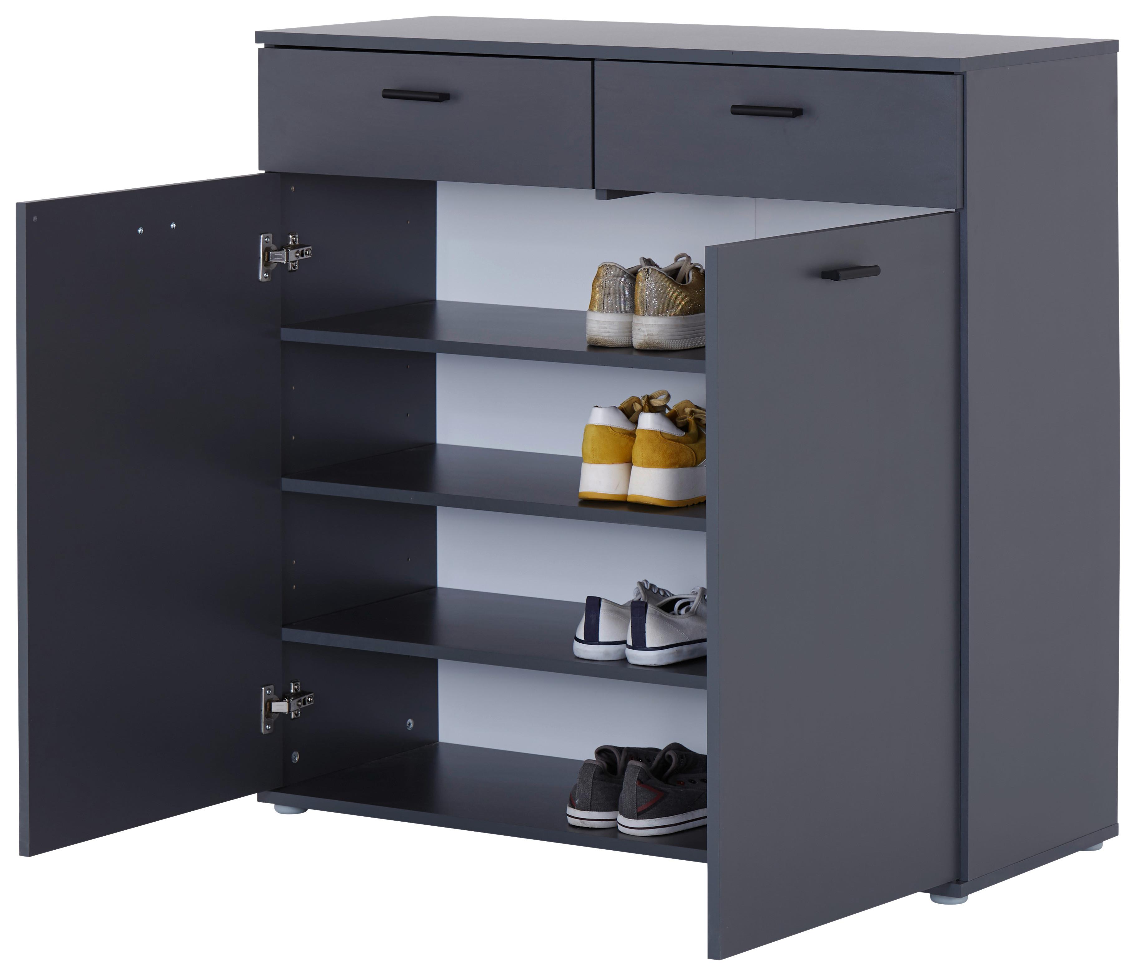 Schuhschrank Daniela Anthrazit 2-Türig B: 100 cm - Anthrazit, MODERN, Holzwerkstoff (100/100/40cm)