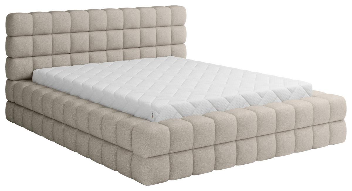 Polsterbett Dizzle Taupe Lf: 180x200 cm - Taupe/Schwarz, MODERN, Holz/Textil (180/200cm) - MID.YOU
