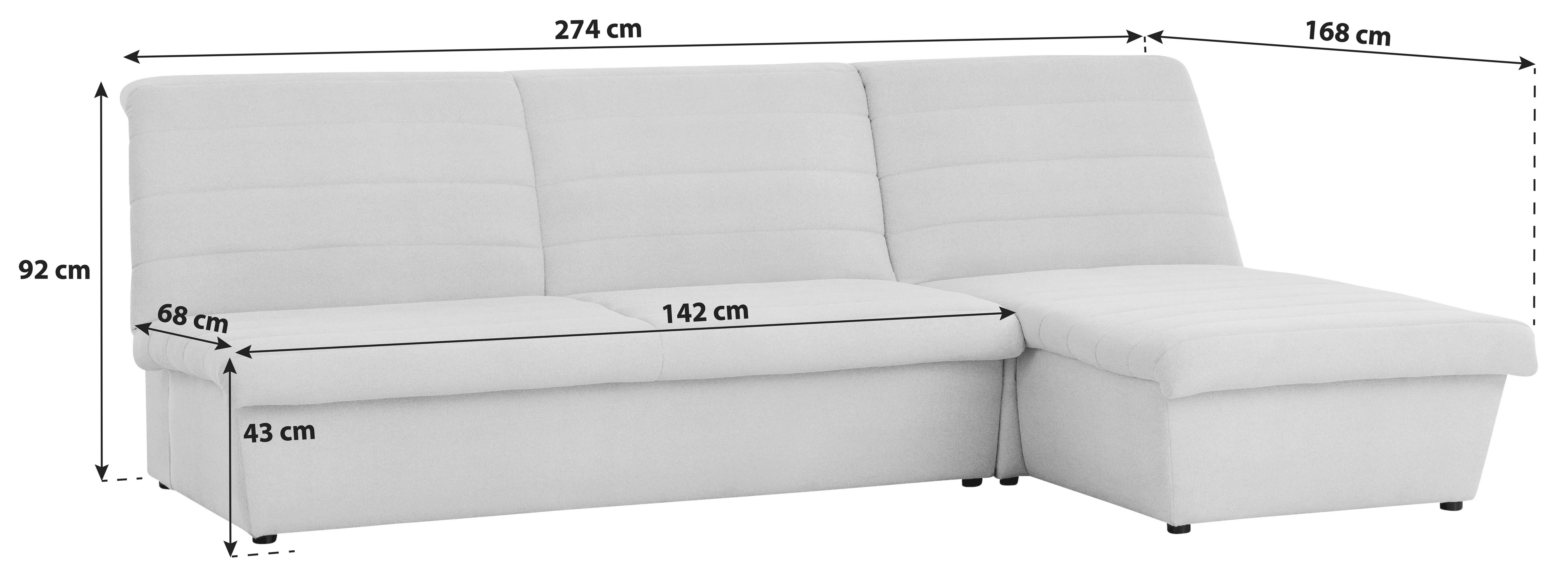Ecksofa Looks Viii - Senfgelb/Schwarz, Design, Textil (274/168cm) - LOOKS by W.Joop