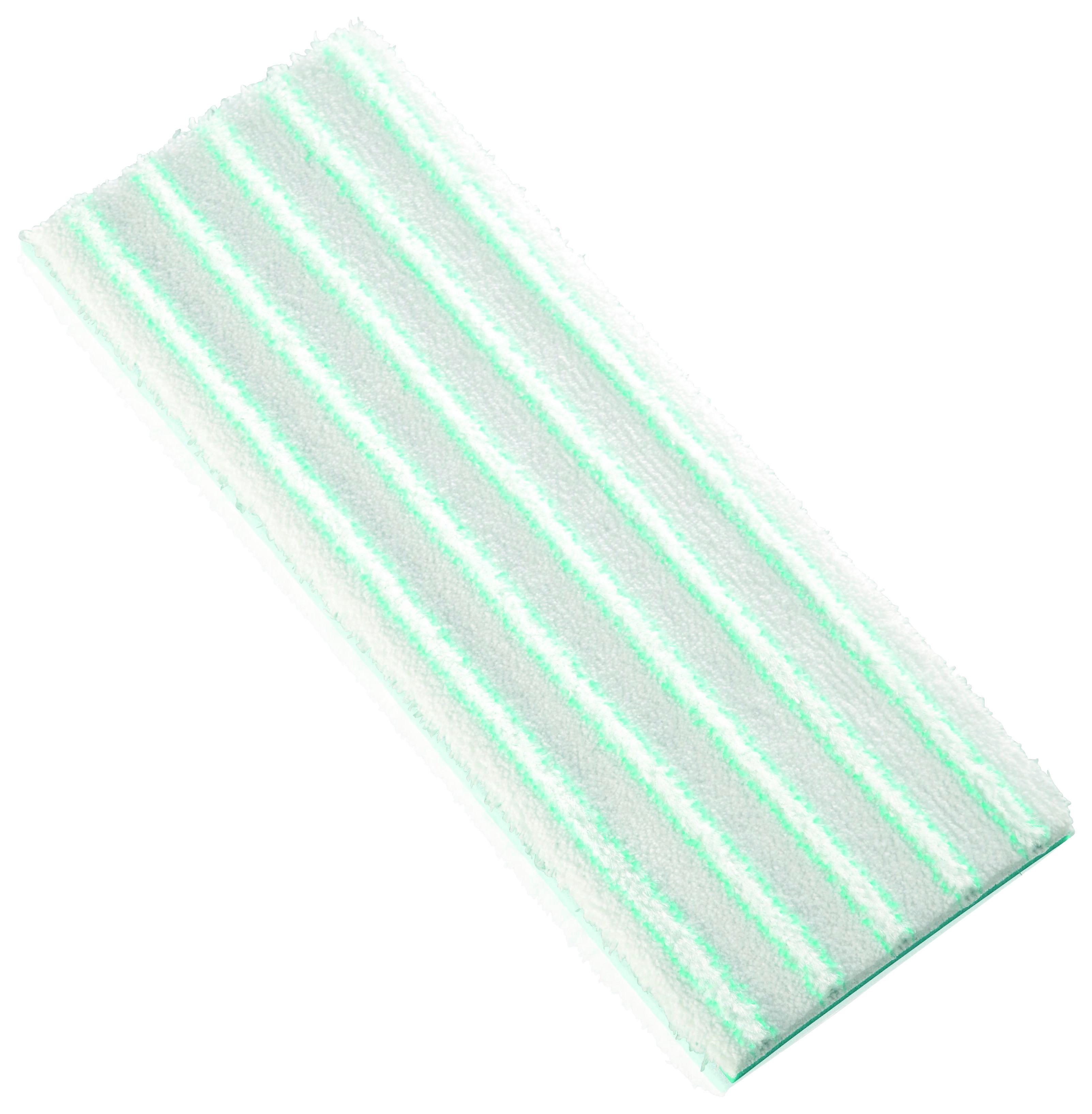 Wischbezug Picobello M Micro Duo, 33x12 cm - Türkis/Weiß, Basics, Textil (33/12/0,6cm) - Leifheit