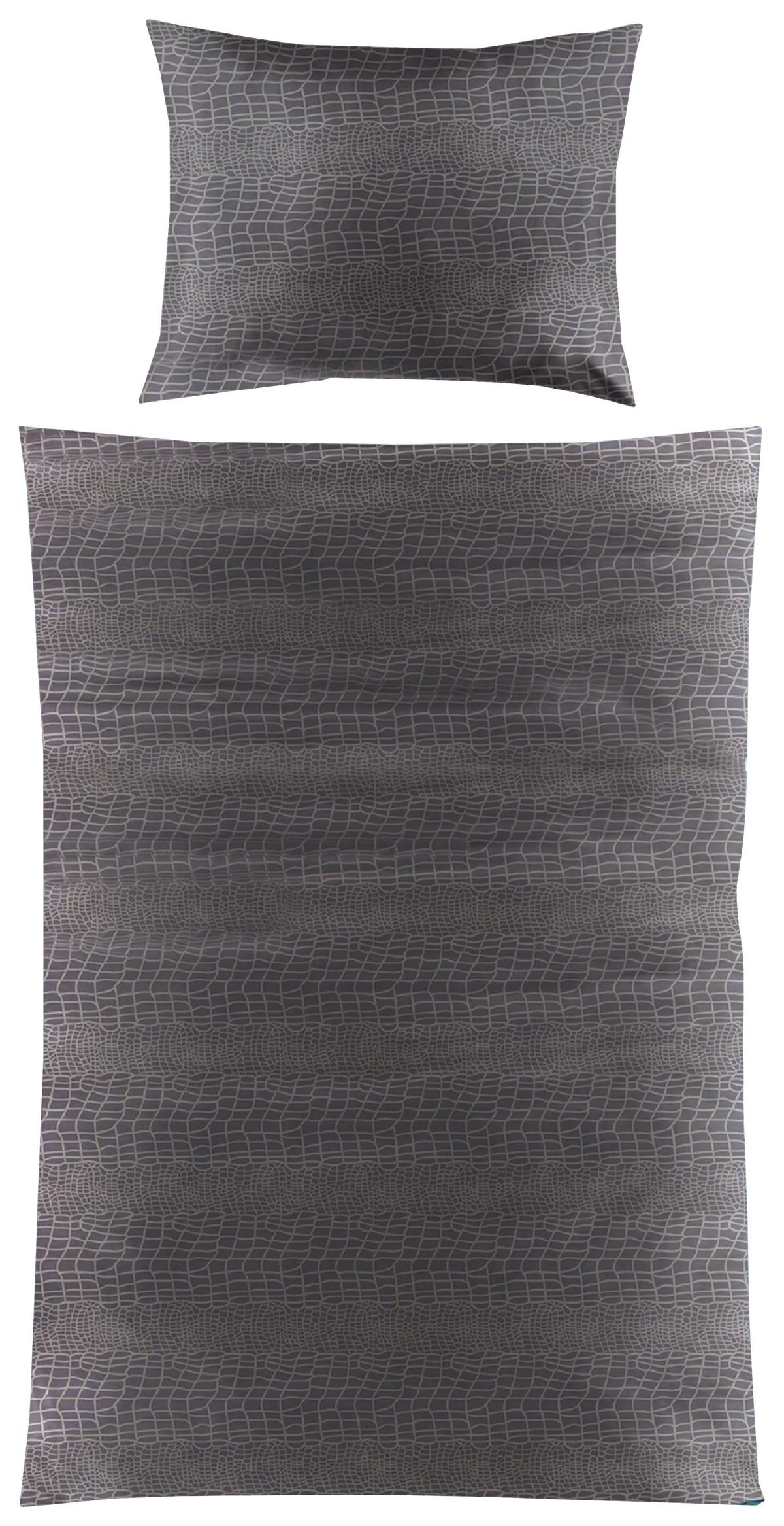 Bettwäsche Valeria - Anthrazit, MODERN, Textil (140/200cm) - Luca Bessoni