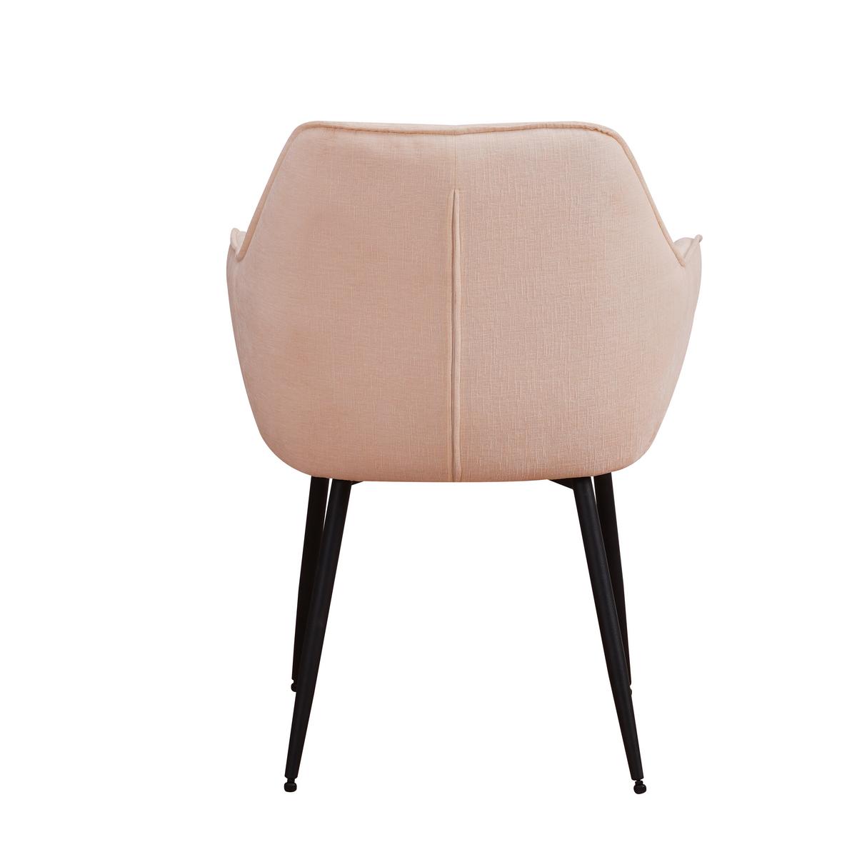 Armlehnstuhl-set Rennes Weiß B: 61 Cm - Cognac/Schwarz, MODERN, Textil/Metall (61/84/59,5cm) - MID.YOU