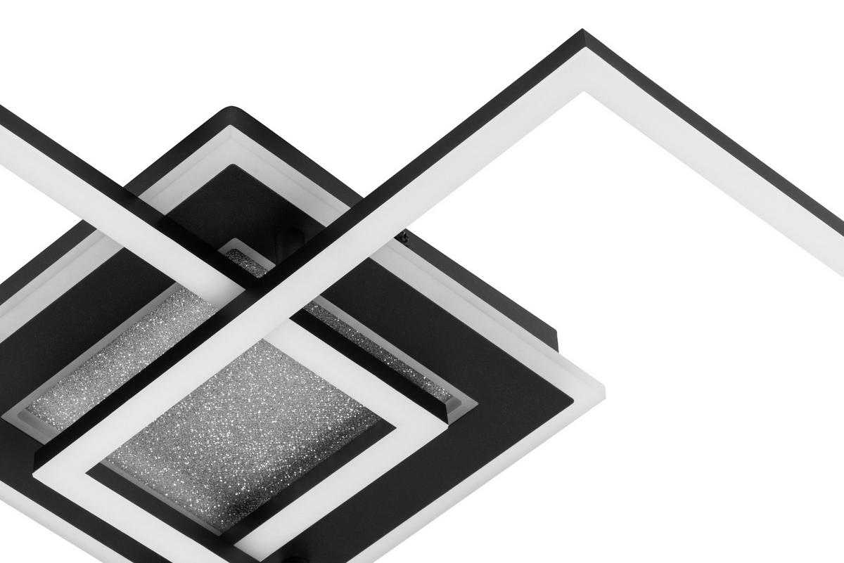 LED-DECKENLEUCHTE 40W, 220-240V - Schwarz/Weiß, Basics, Kunststoff/Metall (75/47/8cm) - Luca Bessoni