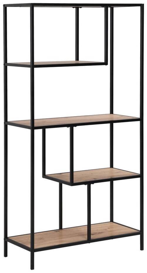Raumteiler Lilli - Eichefarben/Schwarz, MODERN, Holzwerkstoff/Metall (77/150/33cm)