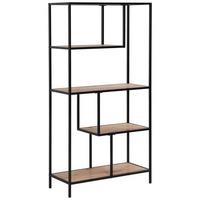 DĚLICÍ STĚNA LILLI - černá/barvy dubu, Moderní, kov/kompozitní dřevo (77/150/33cm)