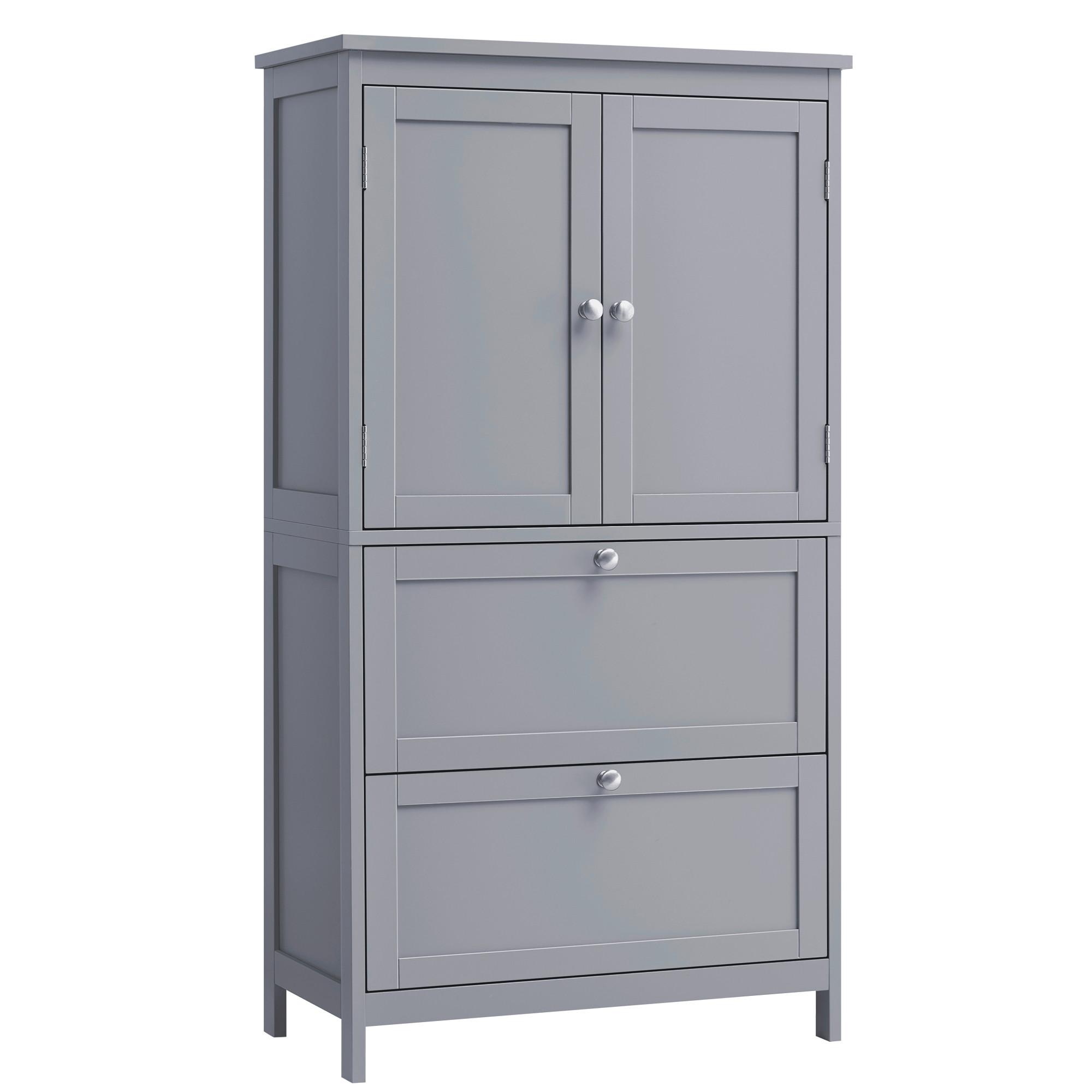Midischrank Bathroom Cabinet - Grau, MODERN, Holzwerkstoff (60/110/30cm) - MID.YOU