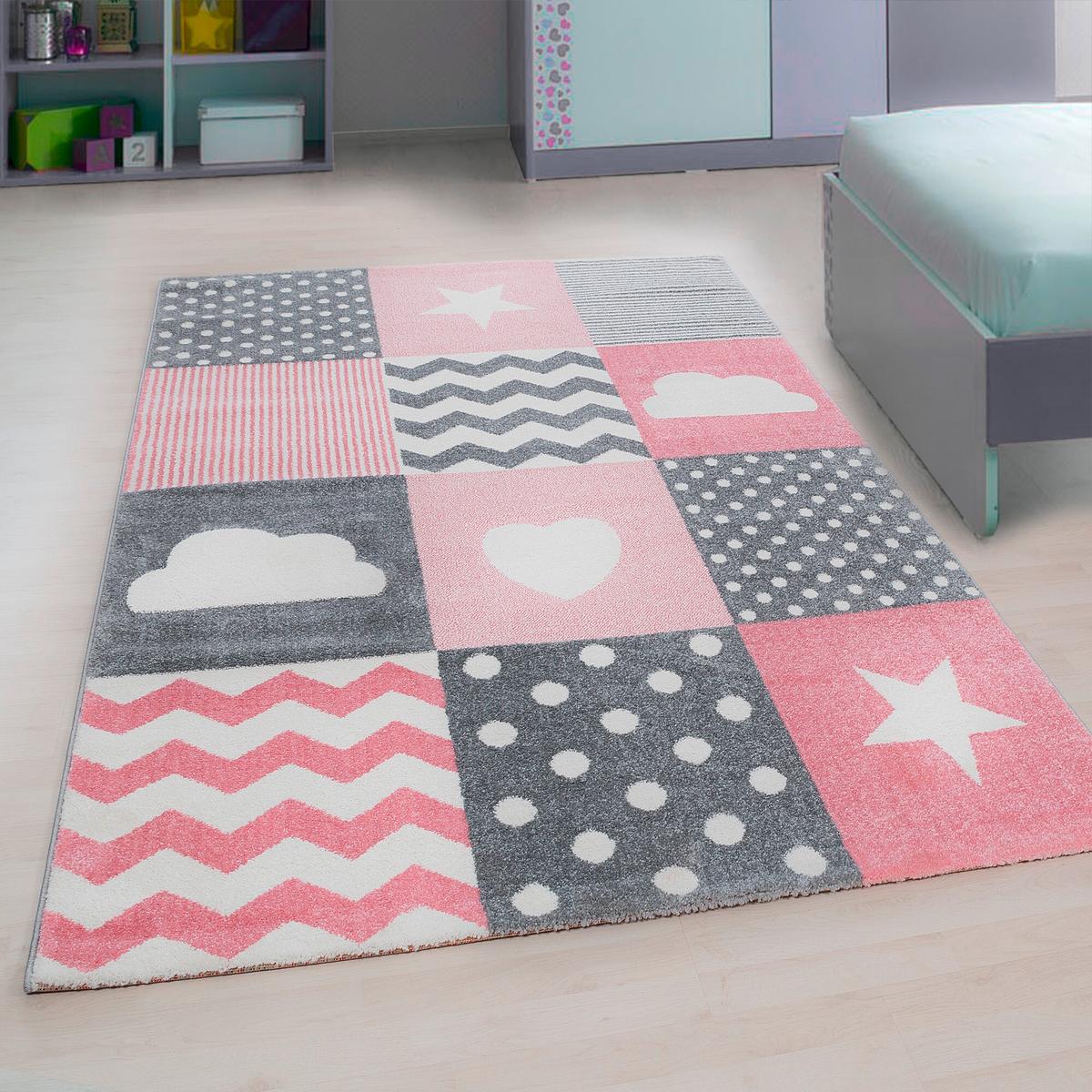 Kinderteppich Herz Pink Kids 200x290 cm - Pink, Trend, Textil (200/290cm) - Ben'n'jen