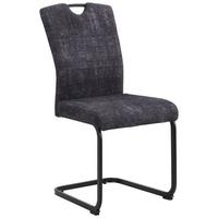 Esszimmerstuhl Maggie Giga-s Grau - Schwarz/Grau, KONVENTIONELL, Textil/Metall (44/95/56cm)