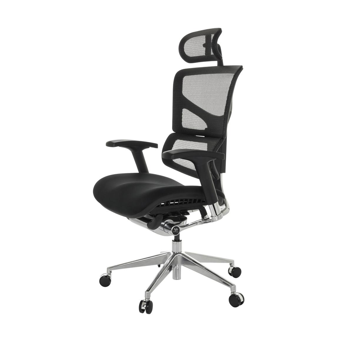 Drehstuhl Ergo-U2 Fm - Silberfarben/Schwarz, Basics, Kunststoff/Textil (70/124-146/67cm) - MID.YOU