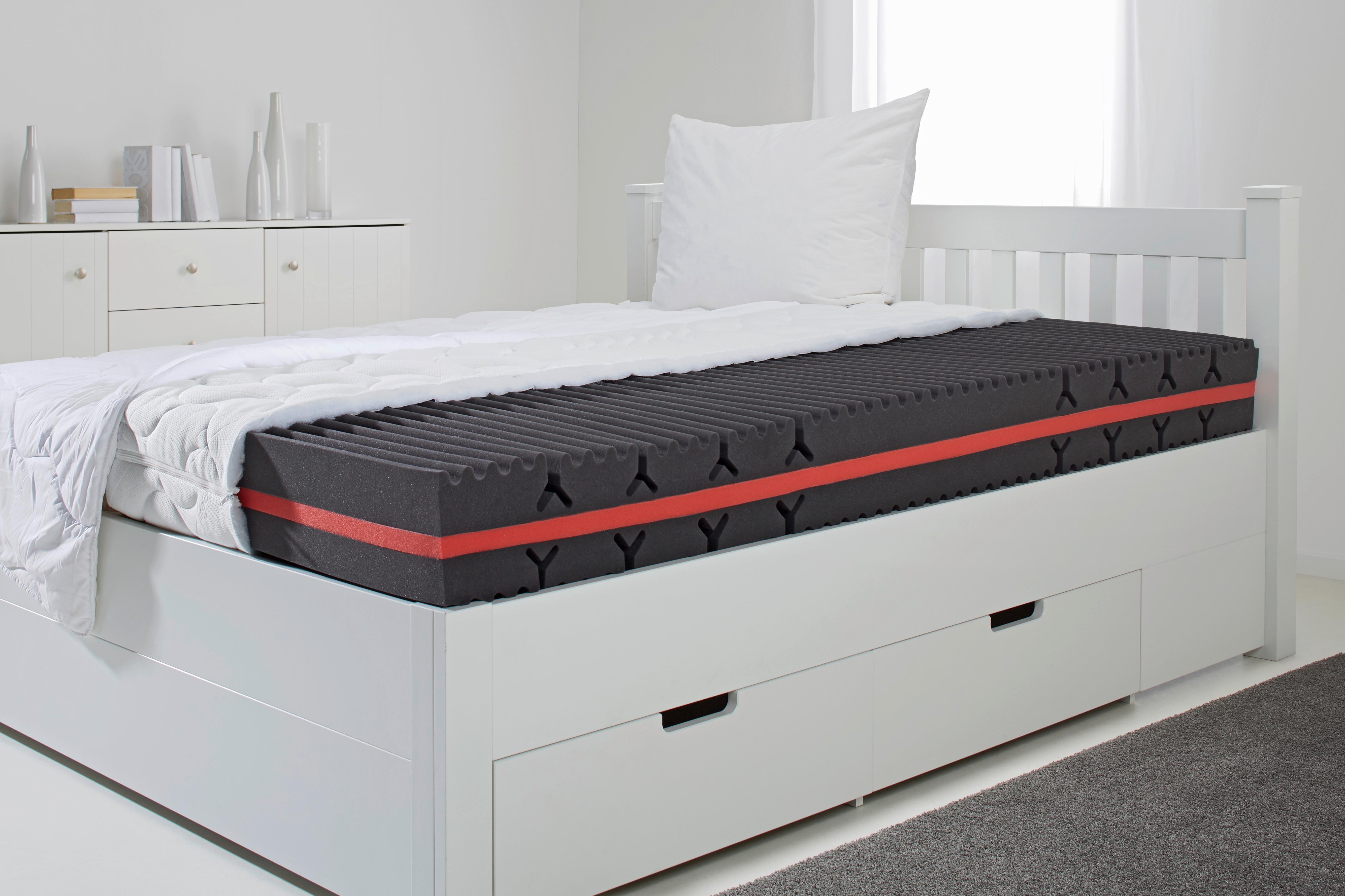 Matrac z PUR peny SIENA 90x200cm, H3, V:22cm - biela, textil (90/200cm) - Bessagi Home