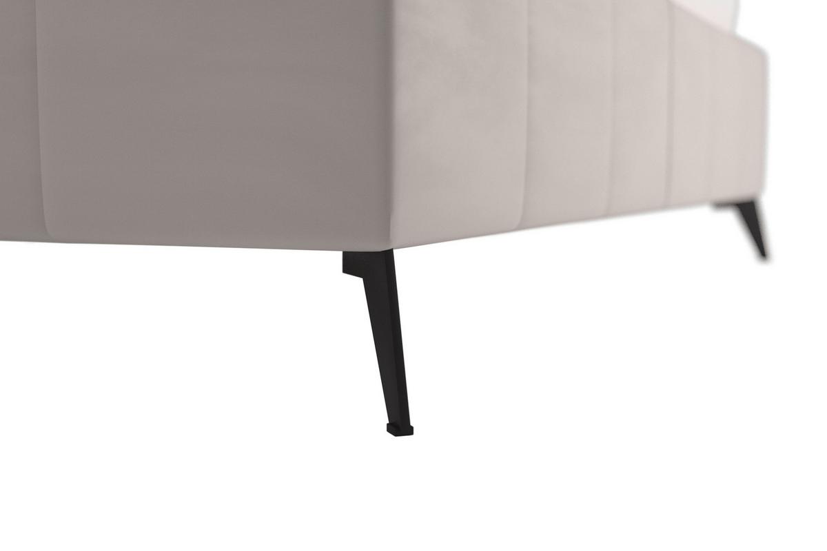 Manželská postel Vivien 2, 180x200, krémová - černá/krémová, Moderní, dřevo/textil (180/200cm)