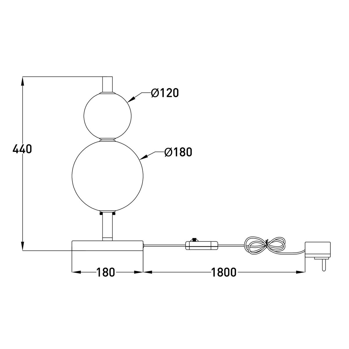 LED-Tischleuchte 3191442 - Chromfarben, Design, Glas/Metall (18/44cm) - Näve