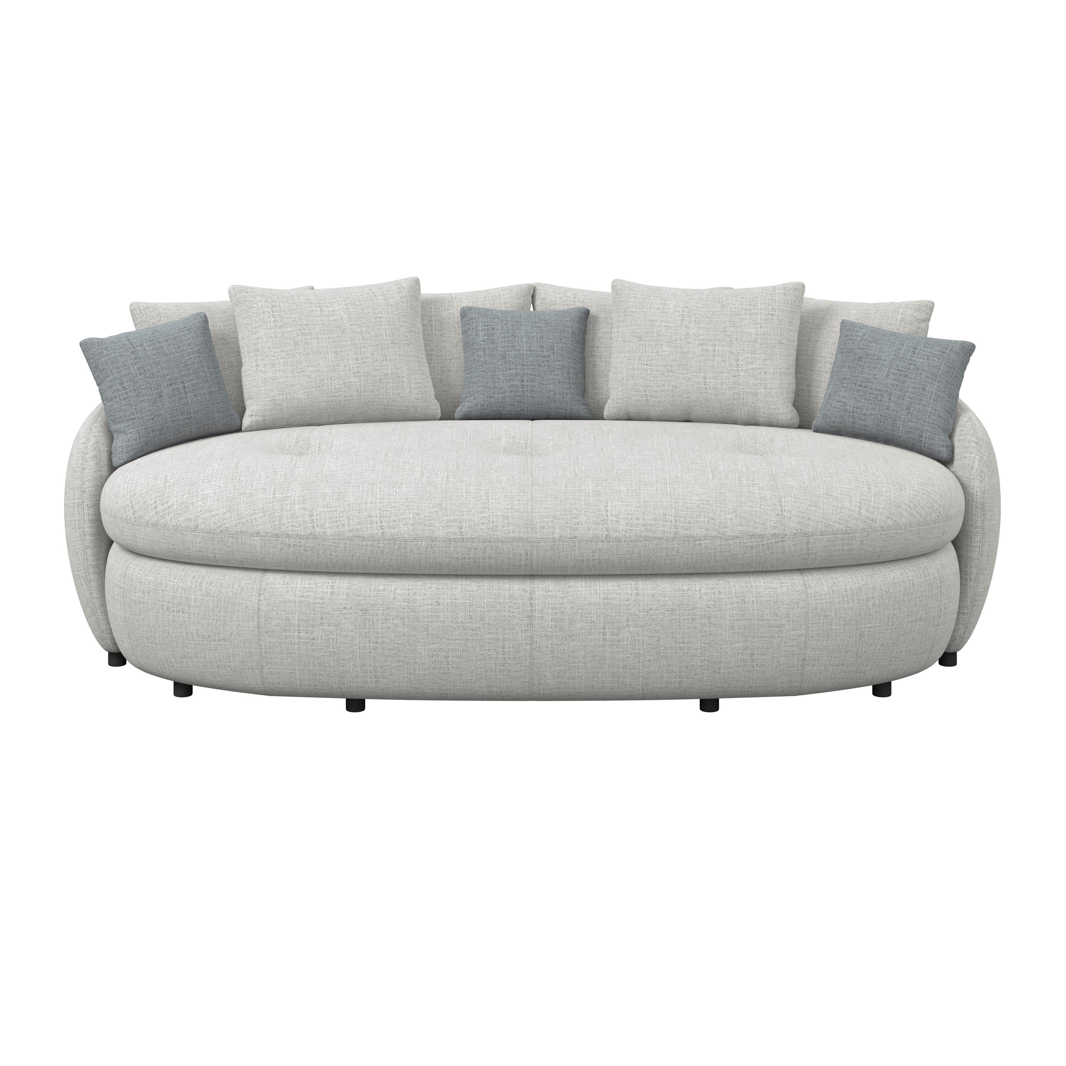 Big Sofa Aruba 2 B: 238 cm Silberfarben