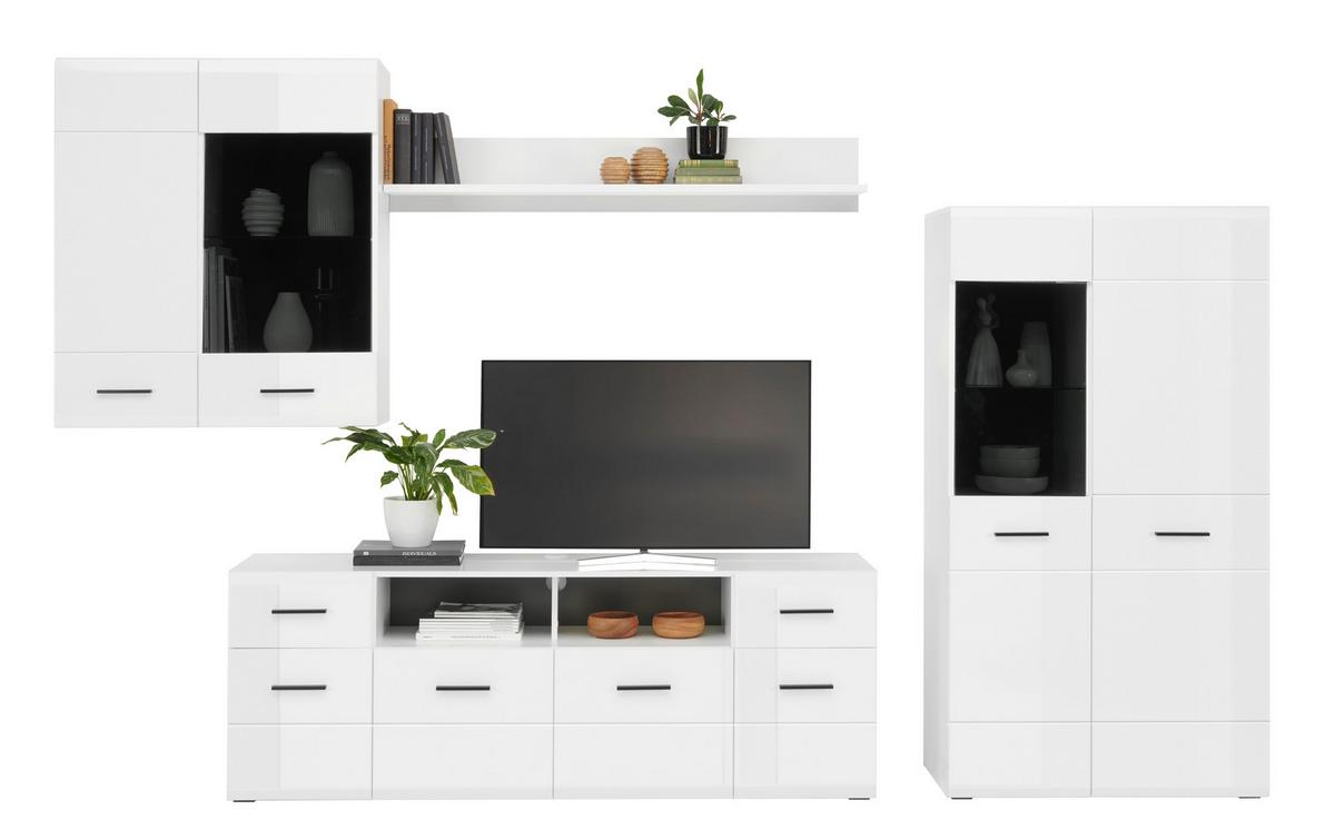 Tv-element Avanti Weiß/anthrazit B: 180cm - Anthrazit/Weiß, MODERN, Holzwerkstoff (180/63,7/41,6cm) - Hom`in
