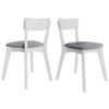 Esszimmerstuhl-Set Mahoe Weiß Kiefer/Textil - Weiß/Grau, MODERN, Holz/Holzwerkstoff (51,5/80,5/51,5cm) - MID.YOU